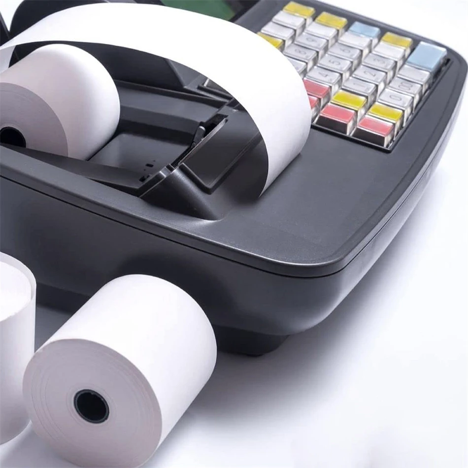 Rollo Papel Térmico para Sumadora Impresora TPV 80 Metros x 80 mm Blanco