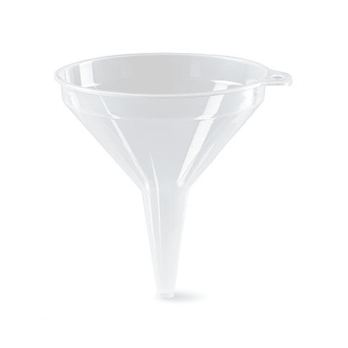 Embudo de plastico 14 cm Transparente