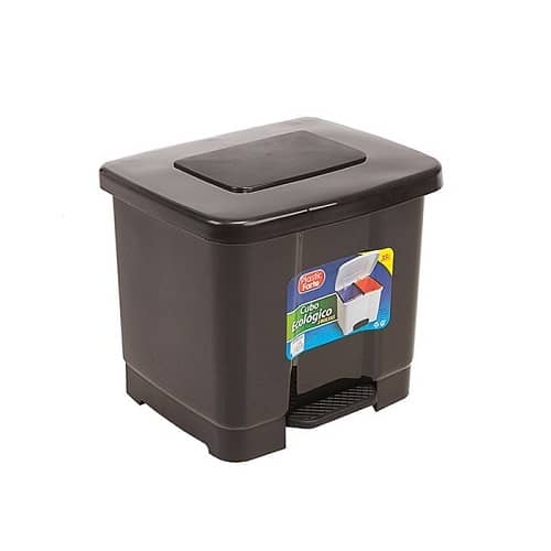 Cubo de basura Ecológico 50 litros cm Verde y gris claro