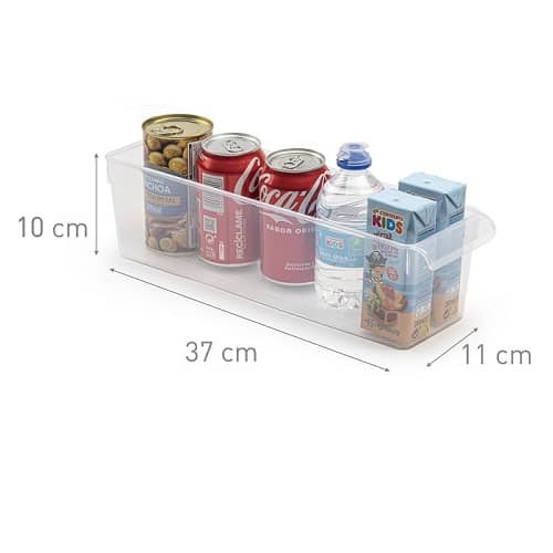 Organizador para frigorifico de plastico  Transparente