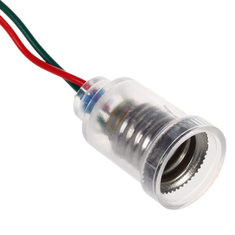 Portalampara casquillo E10 de 110V con cable 20 cm Transparente