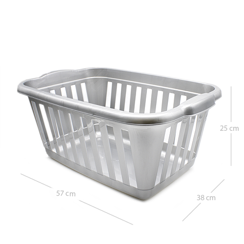 Cesta ropa rectangular plastico  Gris