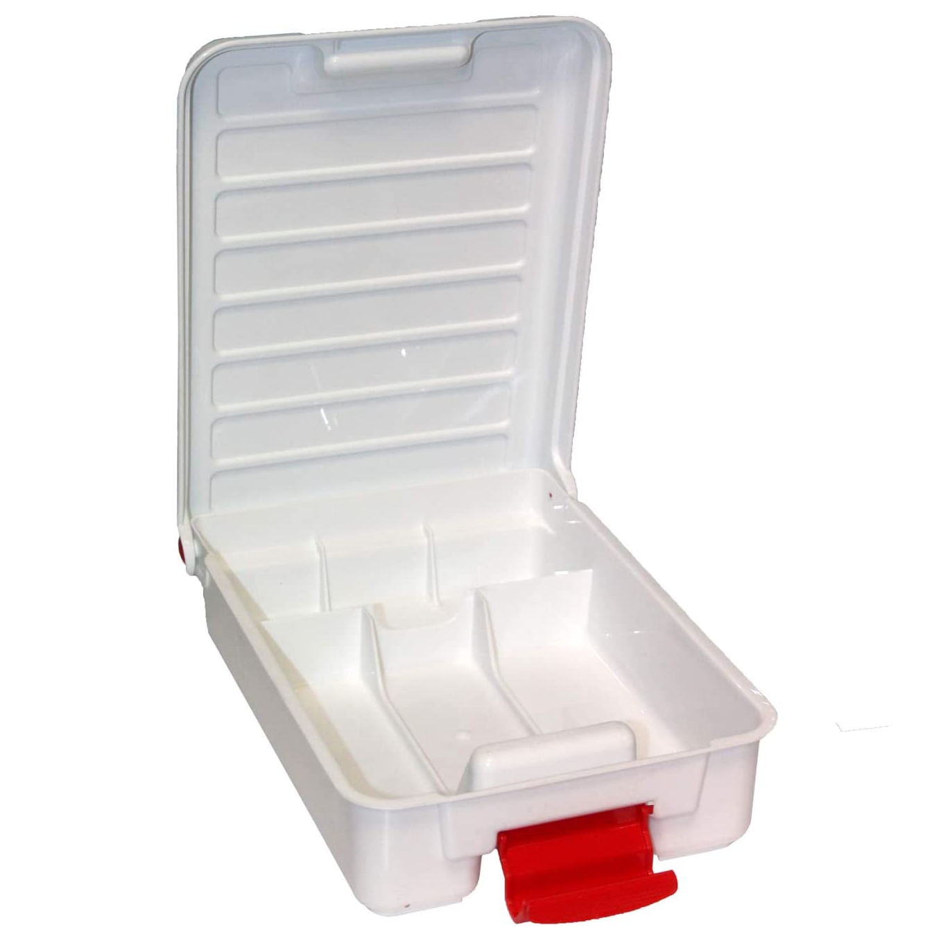 Caja botiquín Primeros Auxilios portátil con Tapa y asa  Blanco