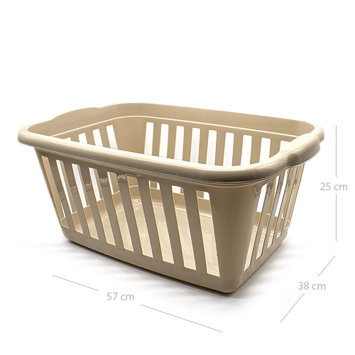Cesta ropa rectangular plastico  Beige