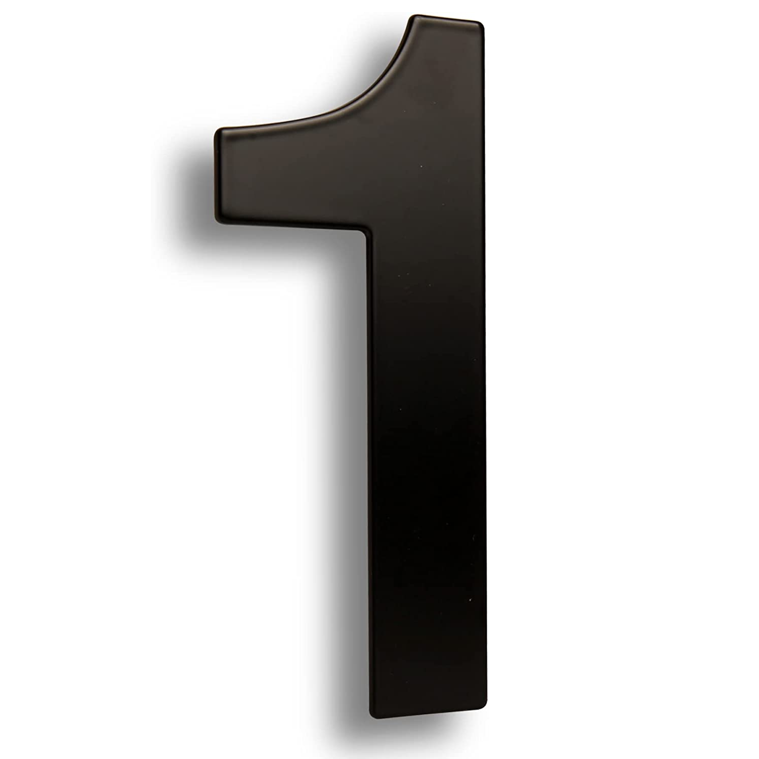Numero 1 en acero inoxidable 152 mm Negro