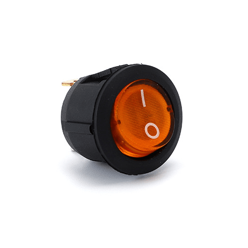 Interruptor redondo basculante de 3 vias ON/OFF  Naranja 6 A