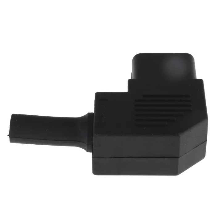 Conector alimentacion C13 IEC acodado hembra