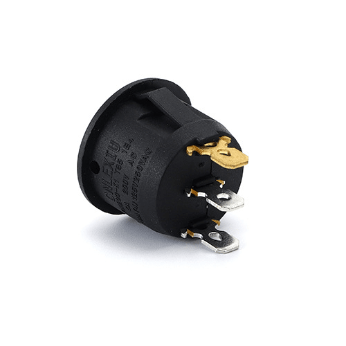 Interruptor redondo basculante de 3 vias ON/OFF  Naranja 6 A