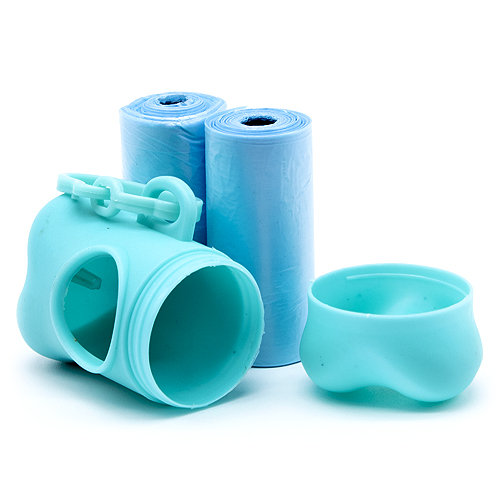 Dispensador de bolsas recoge cacas perro 15 bolsas  Azul