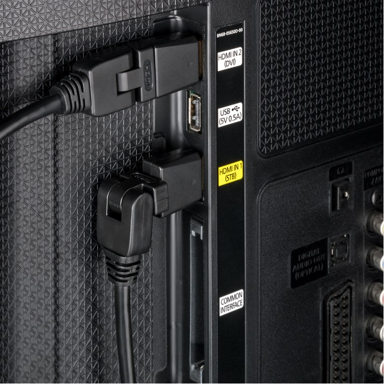 Cable HDMI Ethernet contactos dorados 360 grados 1.5 M Negro