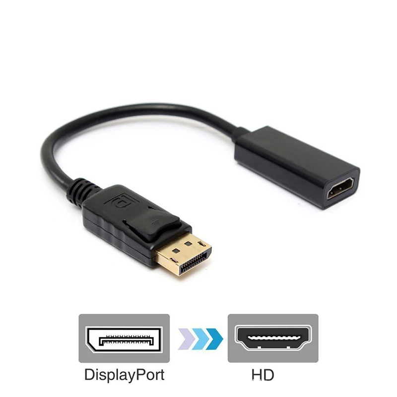 Adaptador DisplayPort Macho a HDMI hembra  Negro