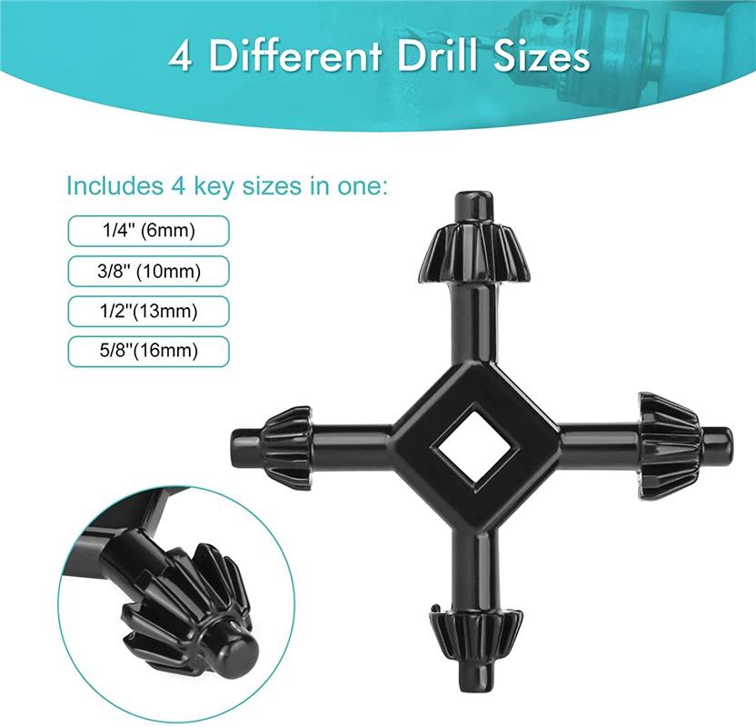 Llave de Portabrocas para taladro  Negro