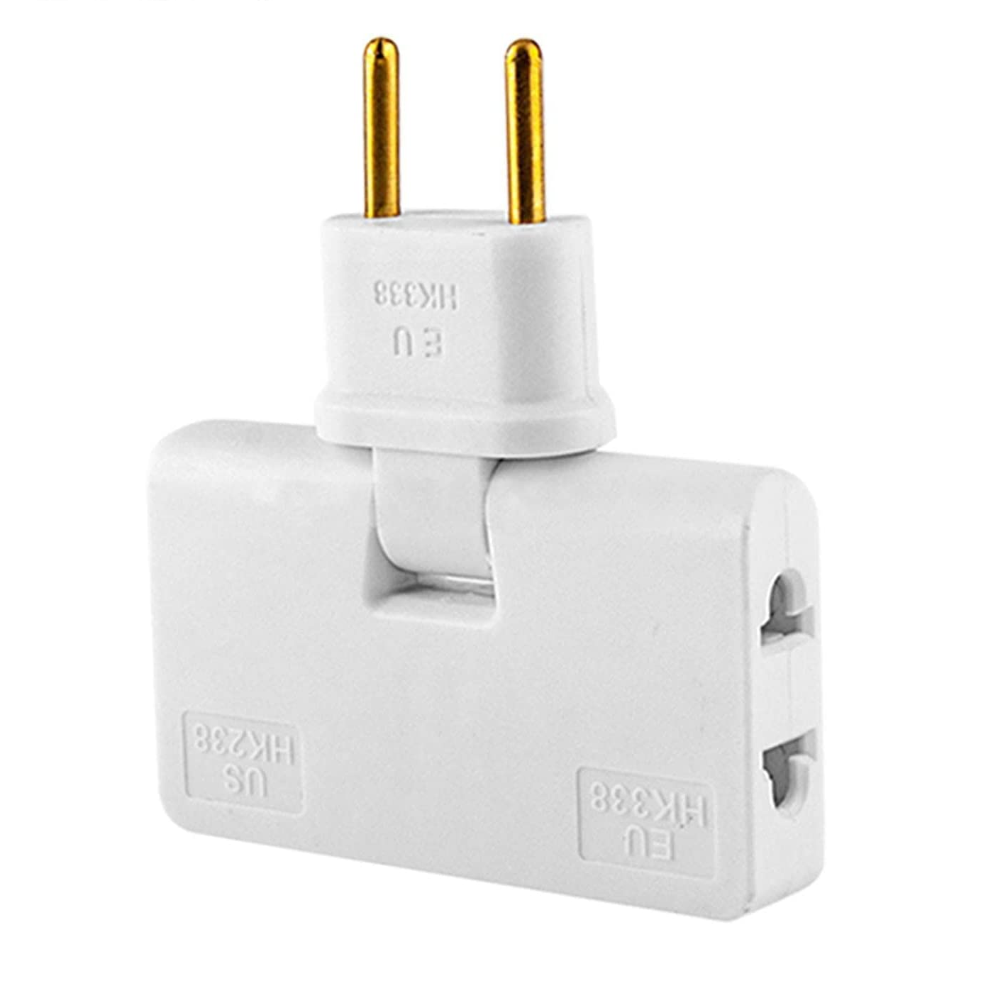Adaptador enchufe Plano de Toma de Pared  Blanco 10 A