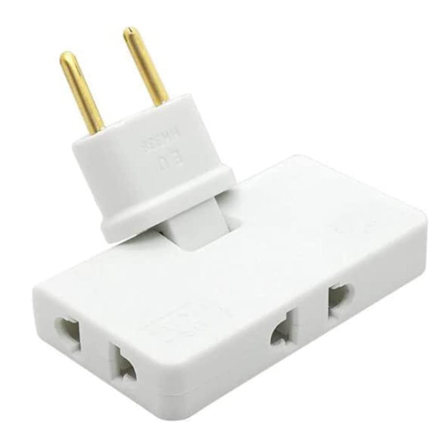 Adaptador enchufe Plano de Toma de Pared  Blanco 10 A