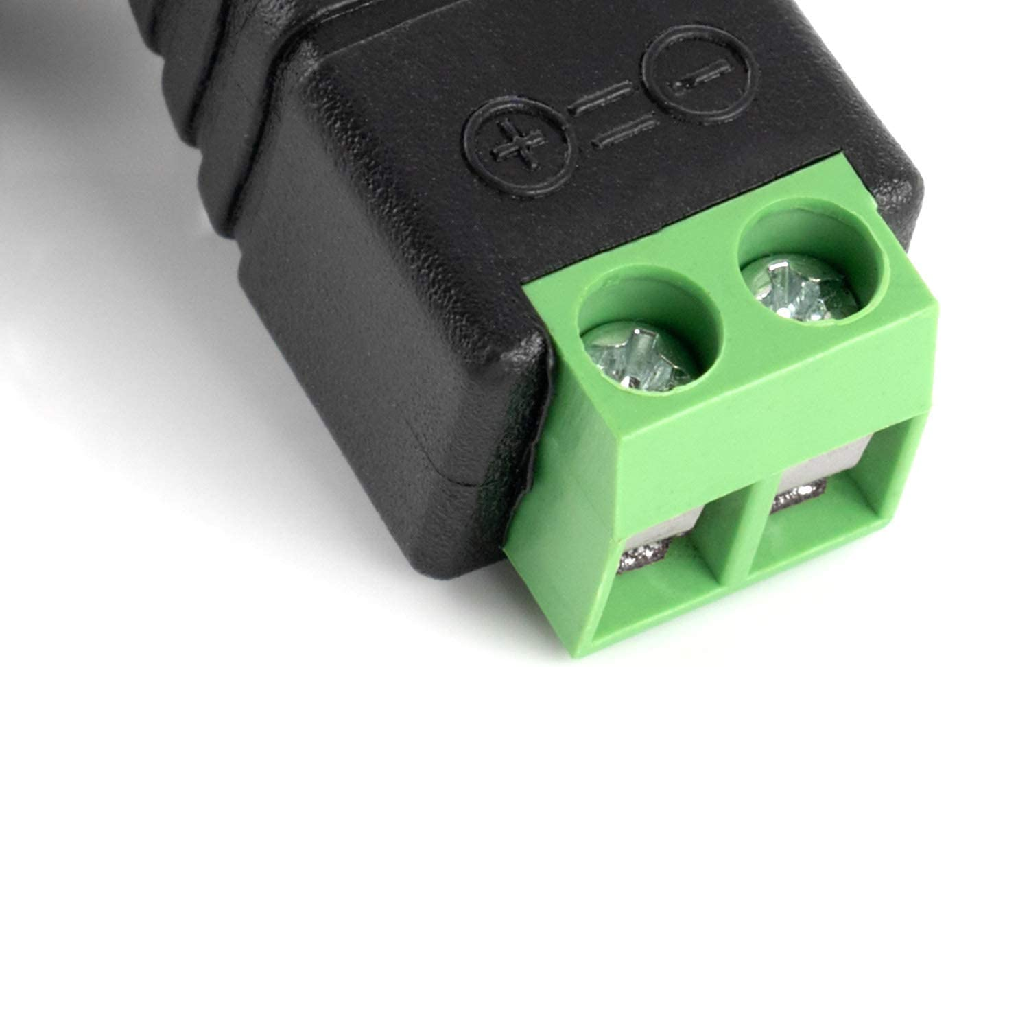 Conector Jack 6.35 mm macho TS Mono terminal de tornillo  Negro