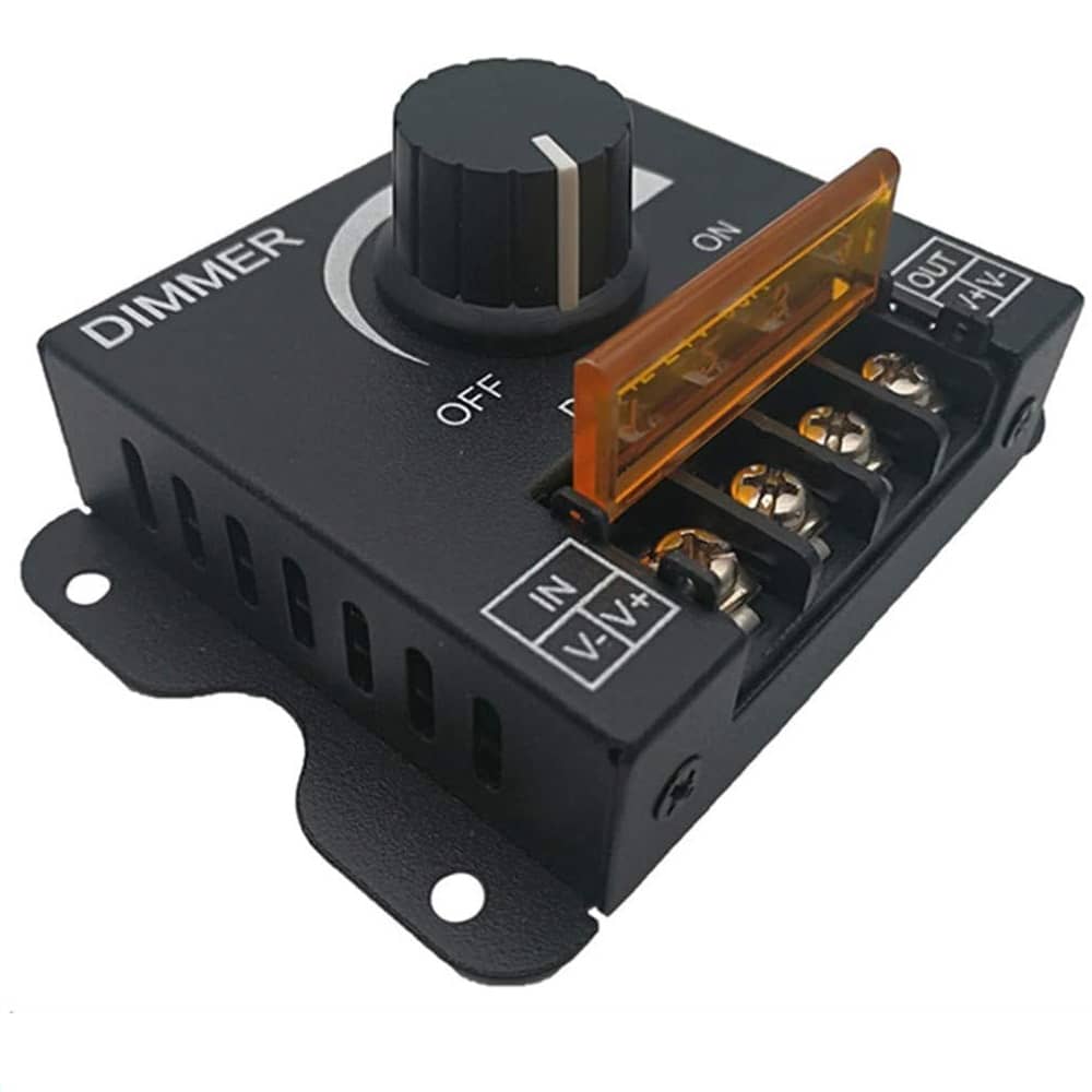 Controlador Dimmer de intensidad tira led 12V 24V 30A Negro