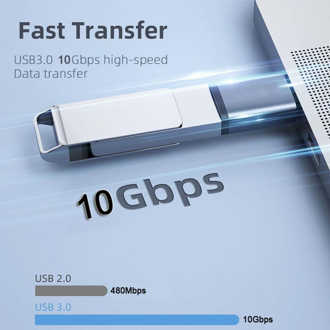 Adaptador USB A Hembra a USB A Macho Aluminio 3.1  Plateado