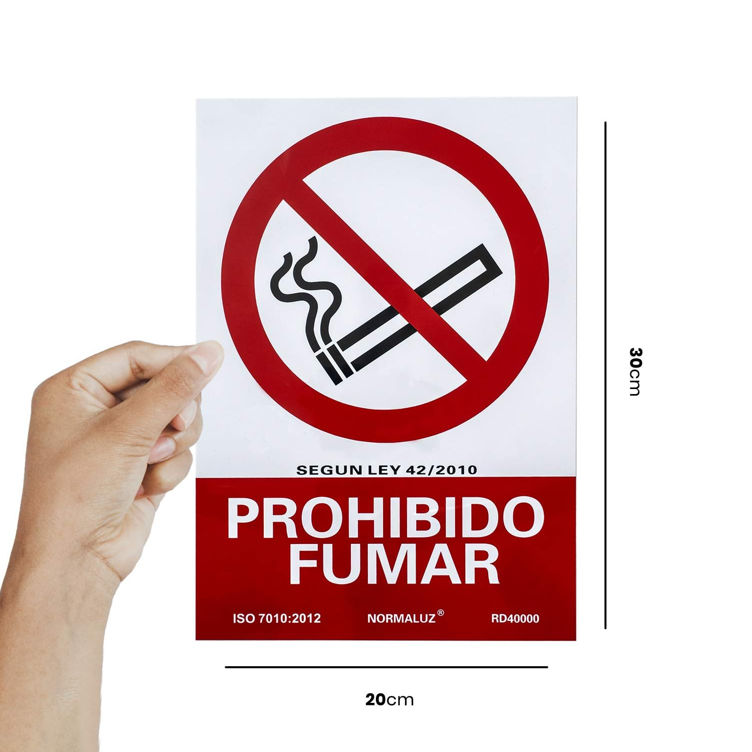 Señal Prohibido fumar 21x30 cm