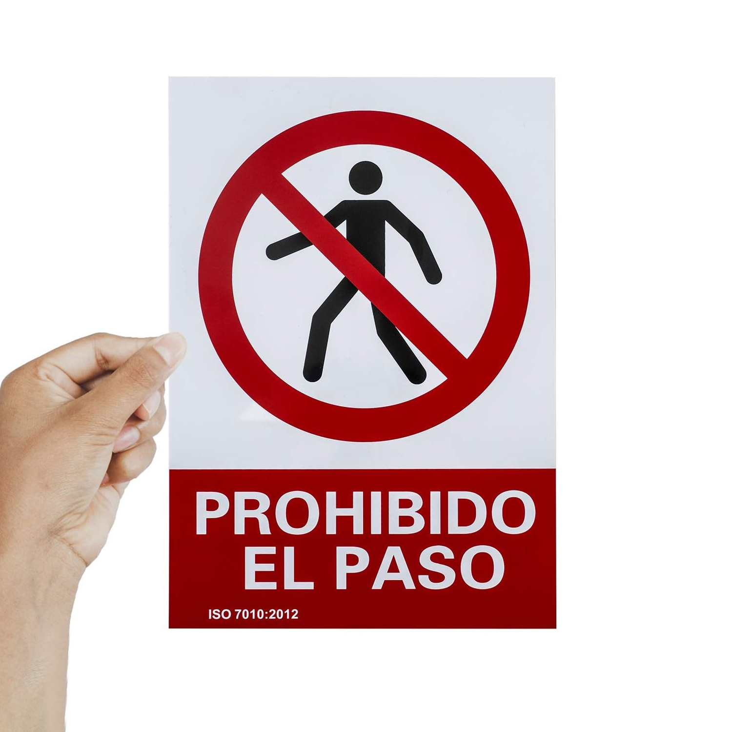 Señal Prohibido el paso 21x30 cm