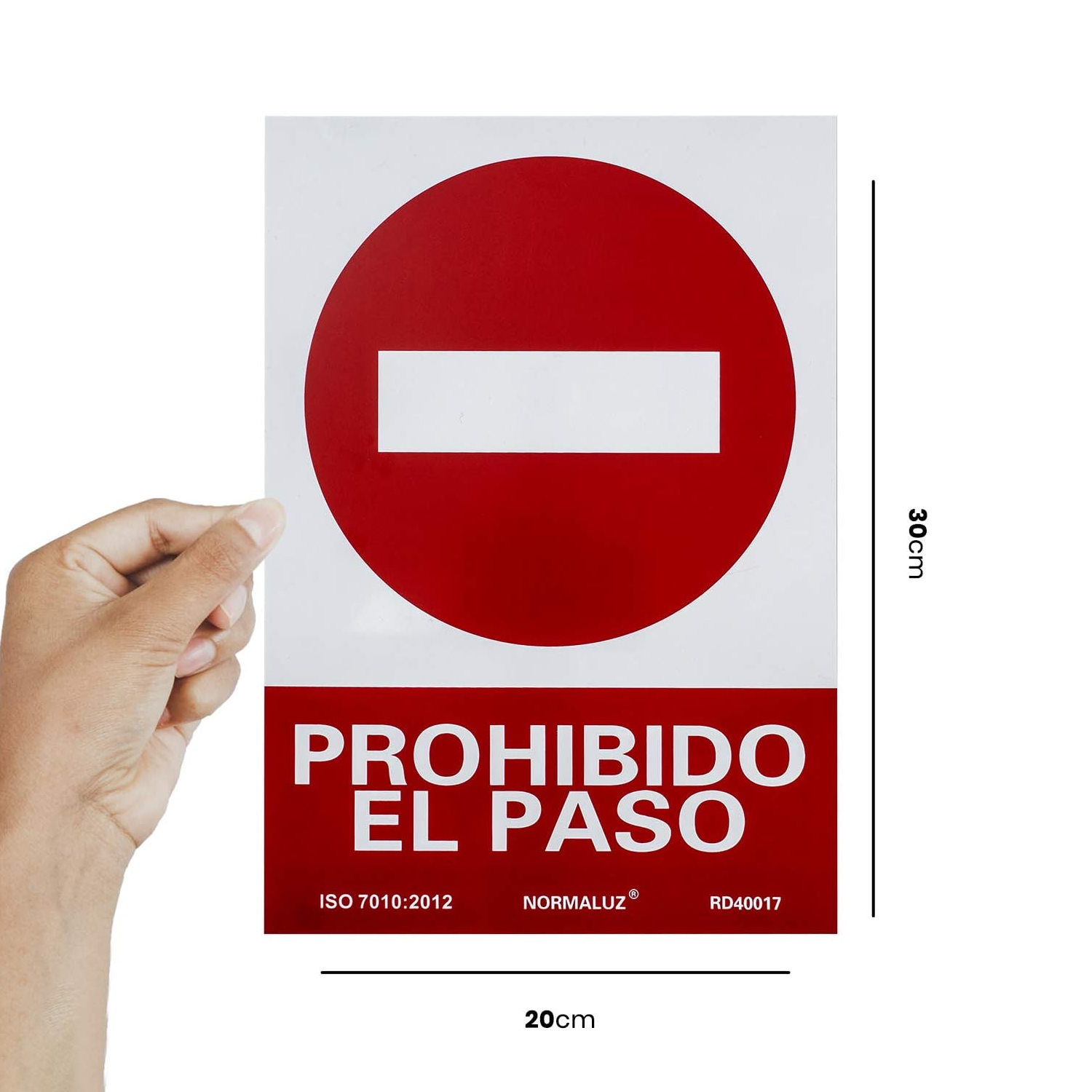 Señal Prohibido el paso PVC 21x30 cm