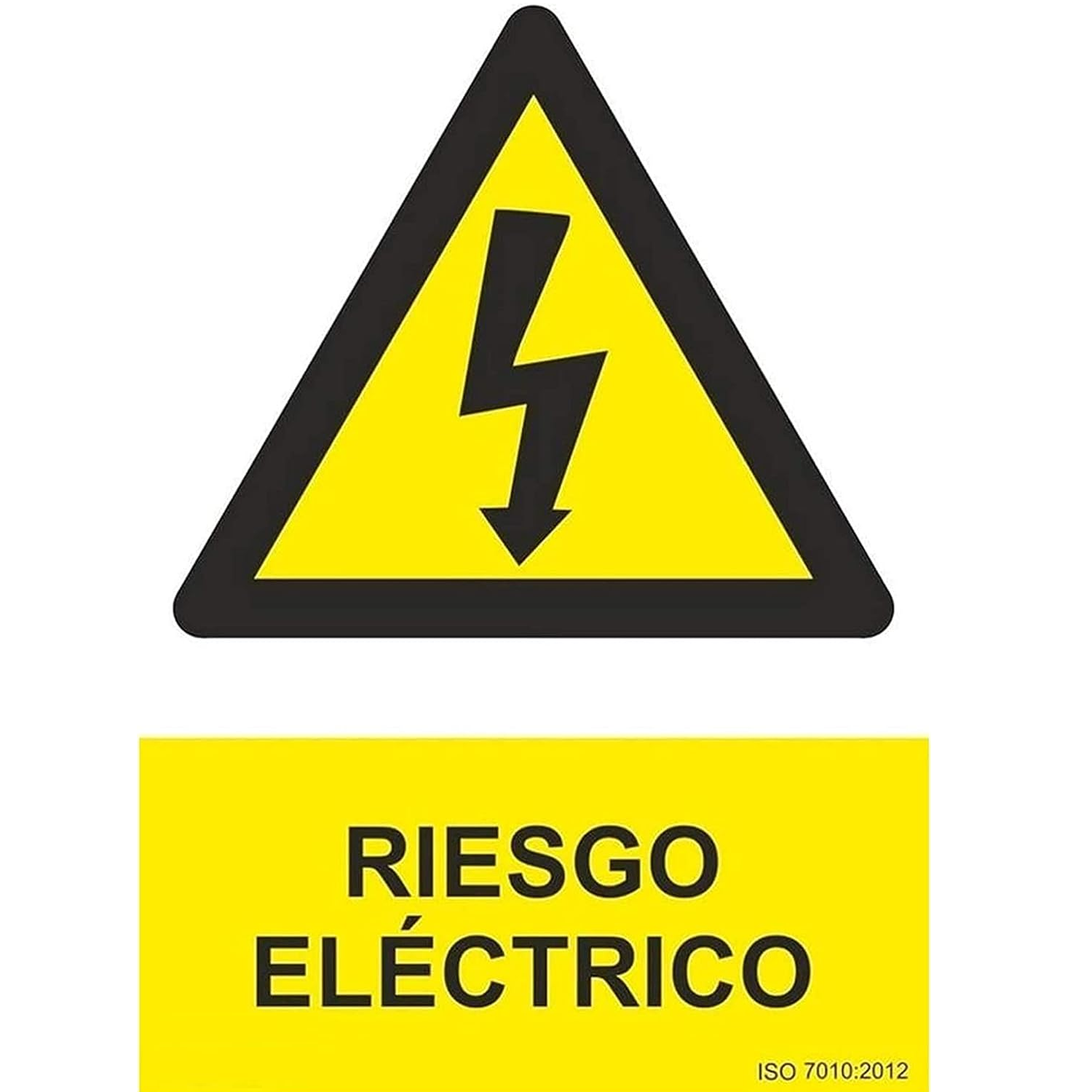 Señal Riesgo Electrico PVC 40x30 cm  Amarillo