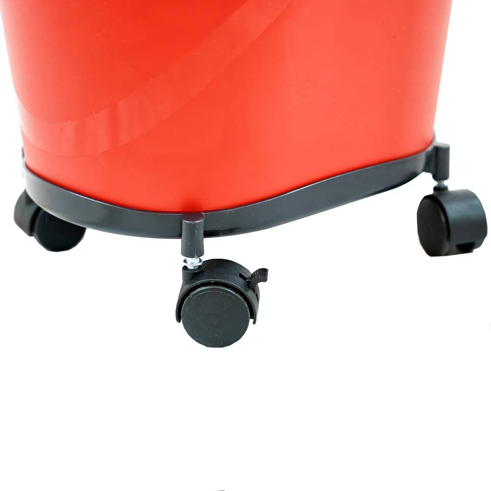 Soporte de Cubo Fregona con ruedas  Negro