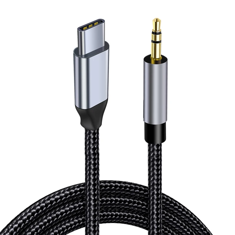 Cable USB C a Jack 3.5 mm AUX 1 M Plateado