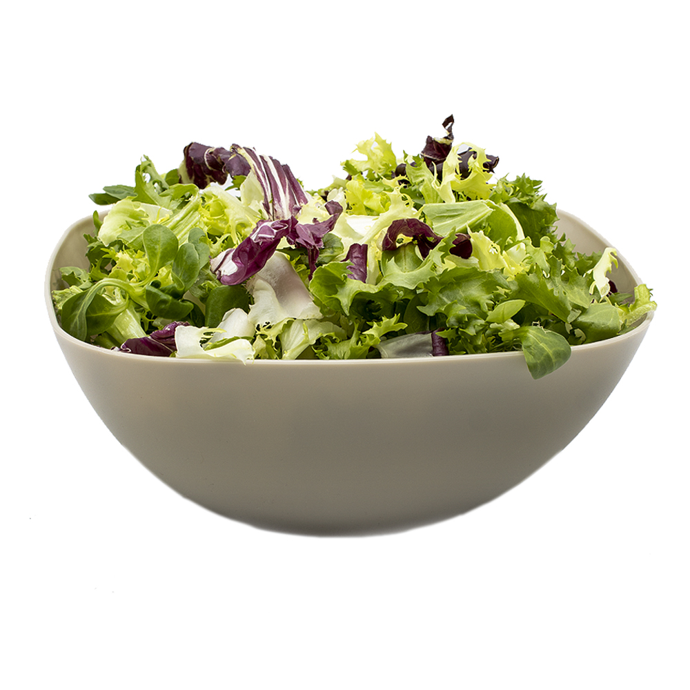 Cuenco de plastico cuadrado para comida Bol 4.8 Litros Marron