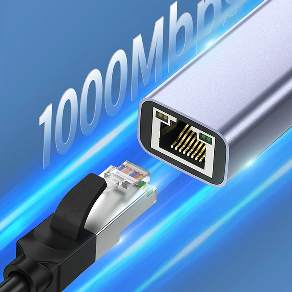 Adaptador USB C a Ethernet  Plateado
