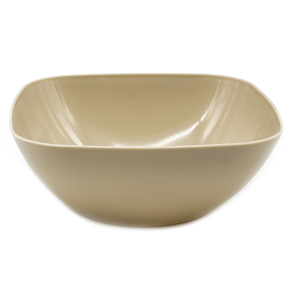 Cuenco de plastico cuadrado para comida Bol 4.8 Litros Marron