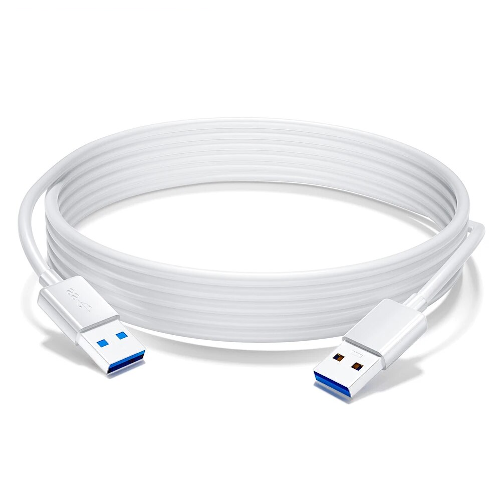 Cable USB 3.0 tipo A macho - macho 1 M Blanco