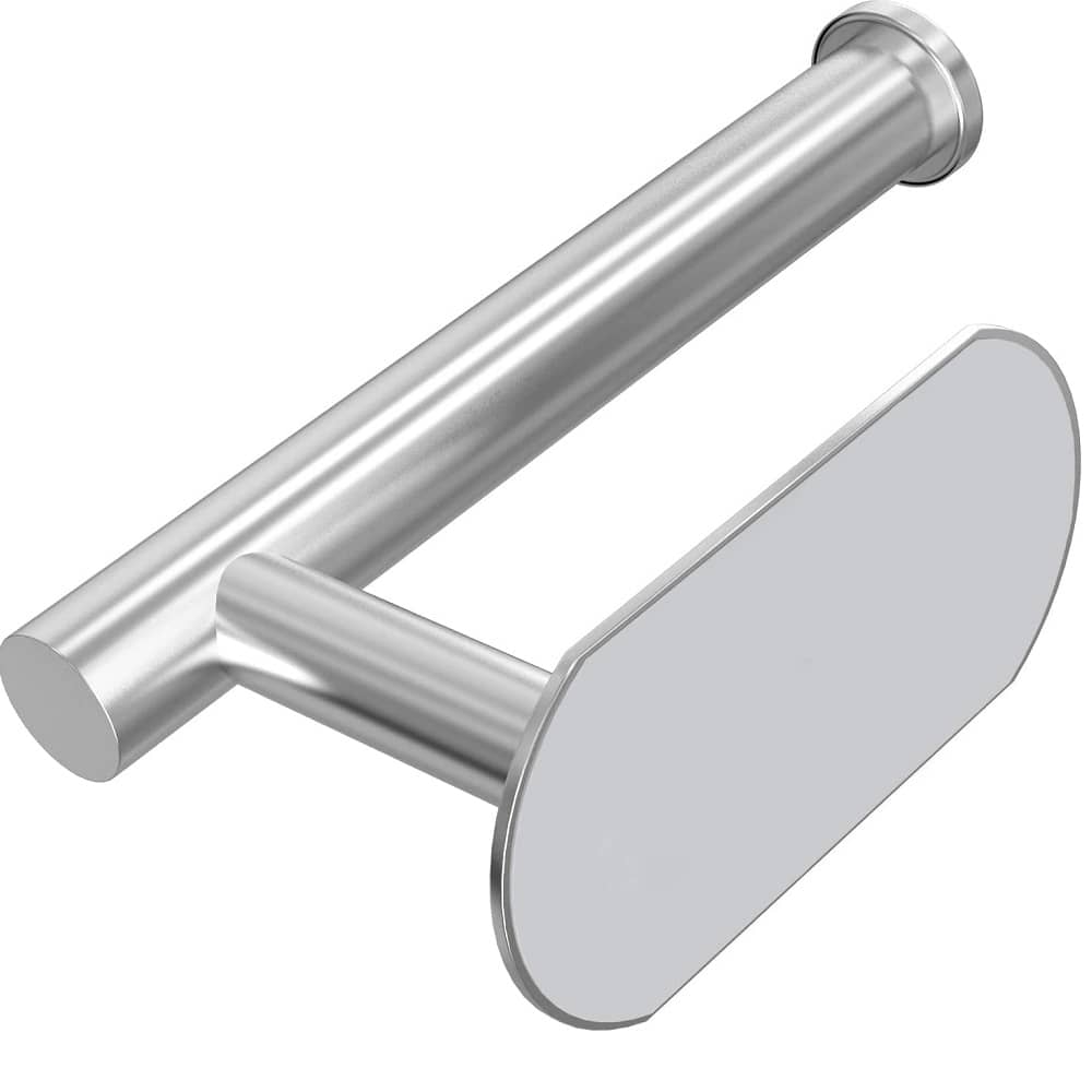 Portarrollos Baño para Papel Higienico adhesivo acero inox  Plateado