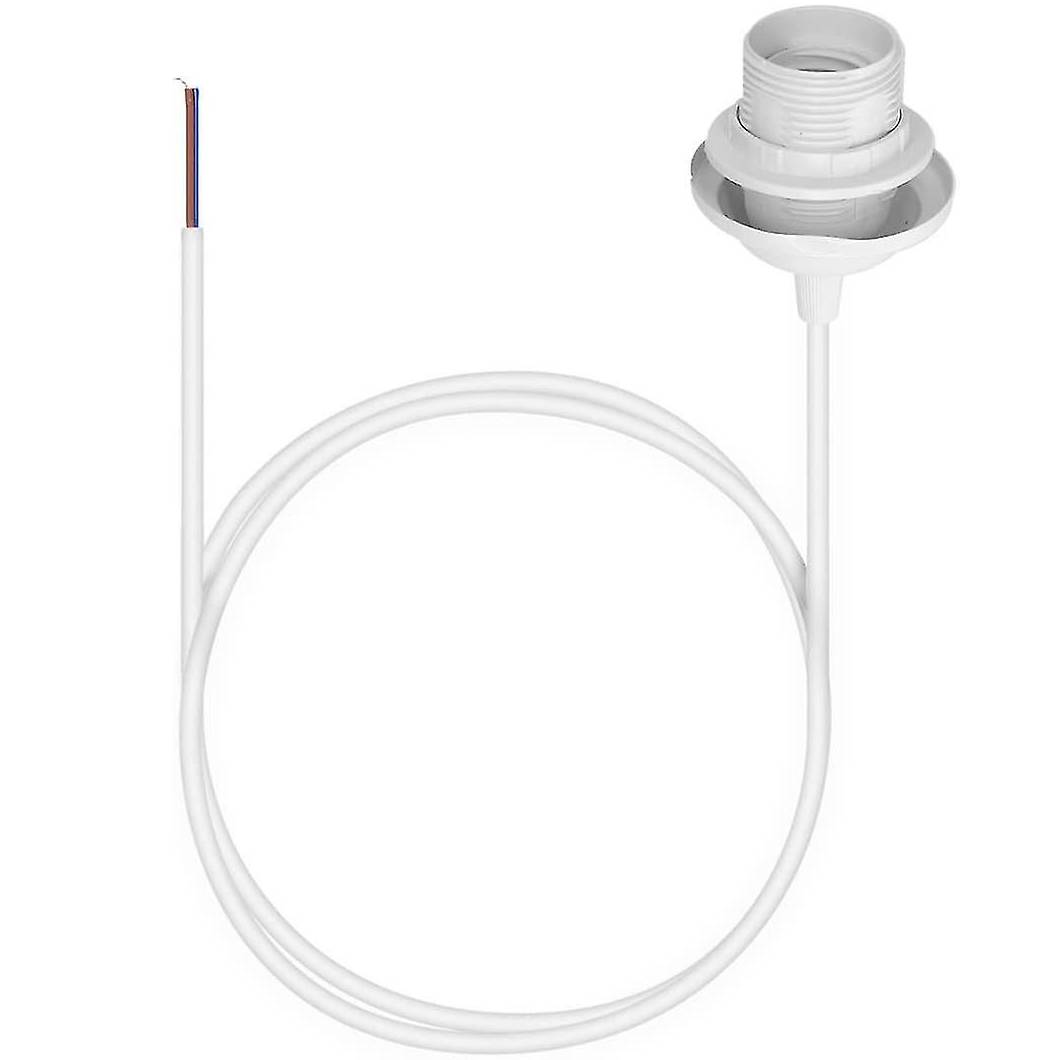 Portalámparas E27 con soporte de techo 80 cm Blanco
