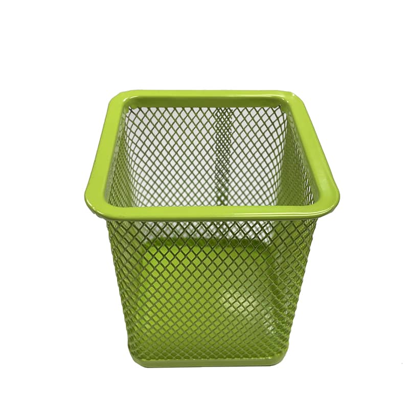 Portalapices rectangular de metal  Verde