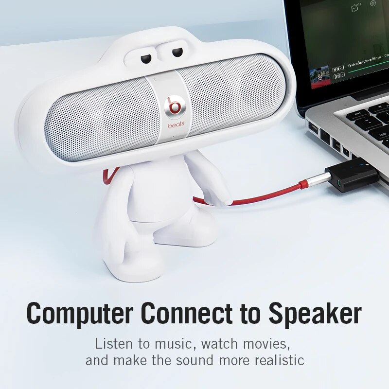 Adaptador USB tarjeta sonido microfono auricular  Negro