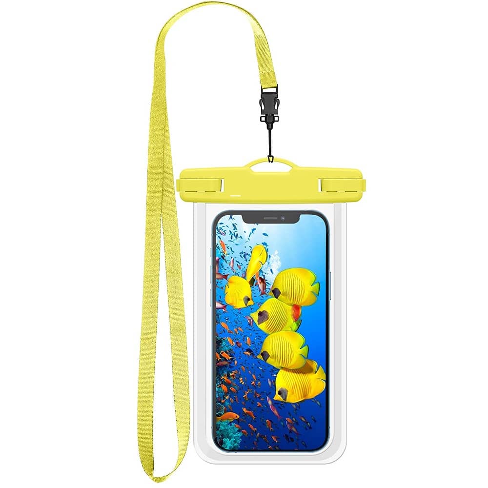 Funda Impermeable movil Universal Certificado IPX8  Amarillo