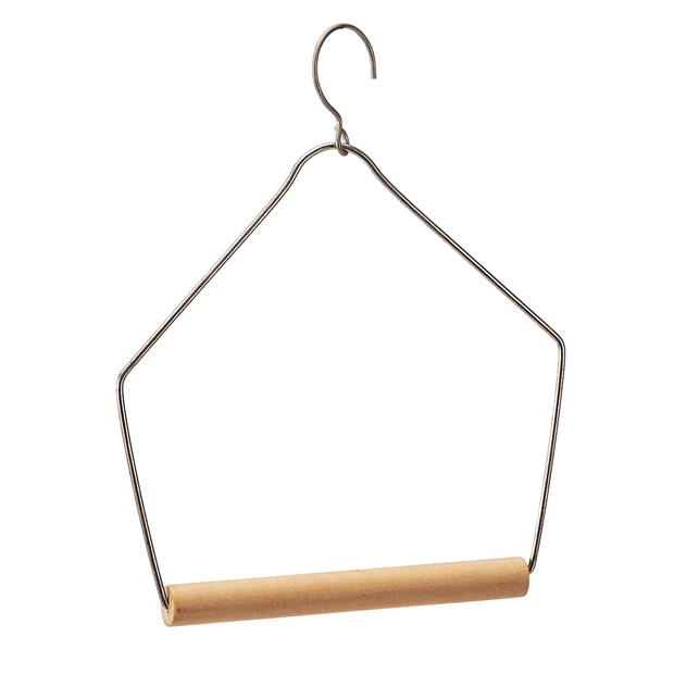Columpio para pajaros de madera