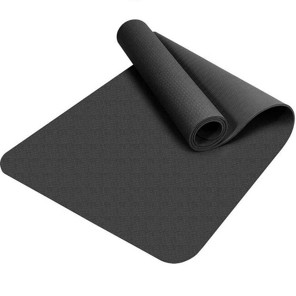 Esterilla Yoga Antideslizante entrenamiento 61x183 cm Negra  Negro