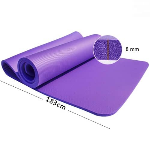Esterilla Yoga Antideslizante entrenamiento 61x183 cm Negra  Negro