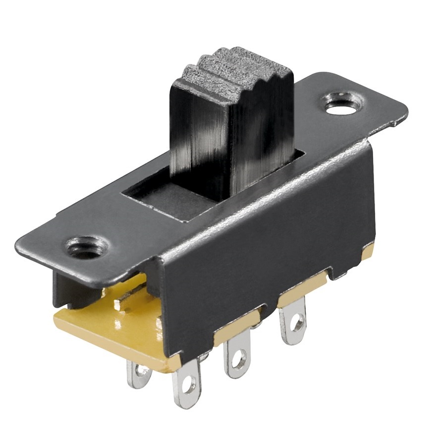 Interruptor Deslizante 6 pin 0.1 A 250V  Negro