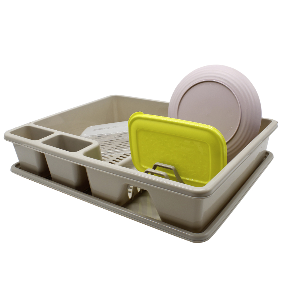 Escurreplato de plastico  Beige