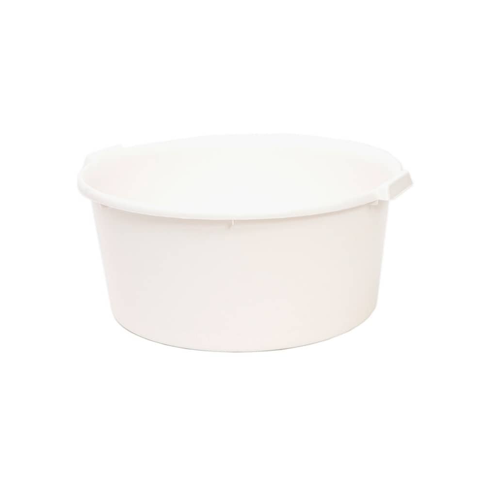 Barreño de plastico redondo con asas 40 Litros Blanco