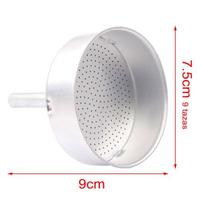 Embudo para cafetera Moka italiana 9 tazas