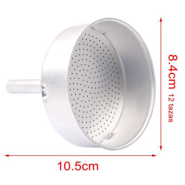 Embudo para cafetera Moka italiana 12 tazas