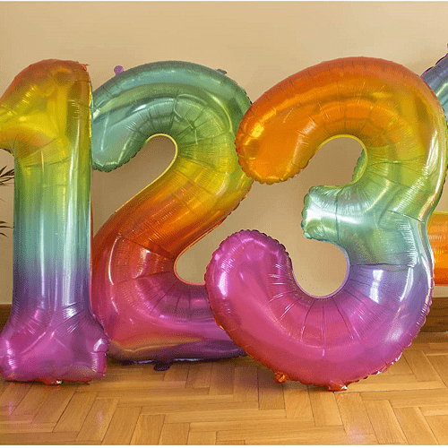 Globo de cumpleaños numero 1 110 cm Multicolor