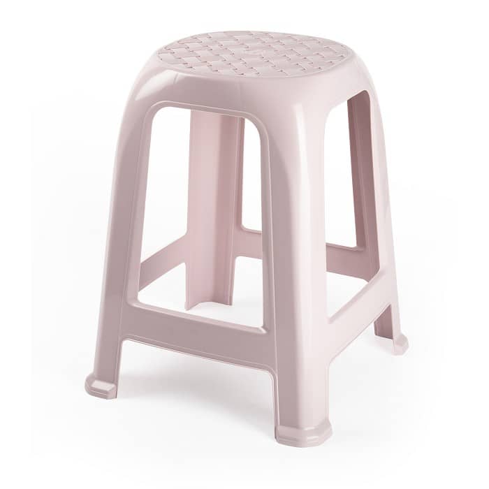 Taburete de plastico  Rosa claro