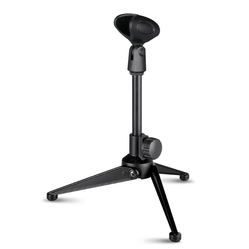 Soporte de micrófono Trípode universal para mesa  Negro