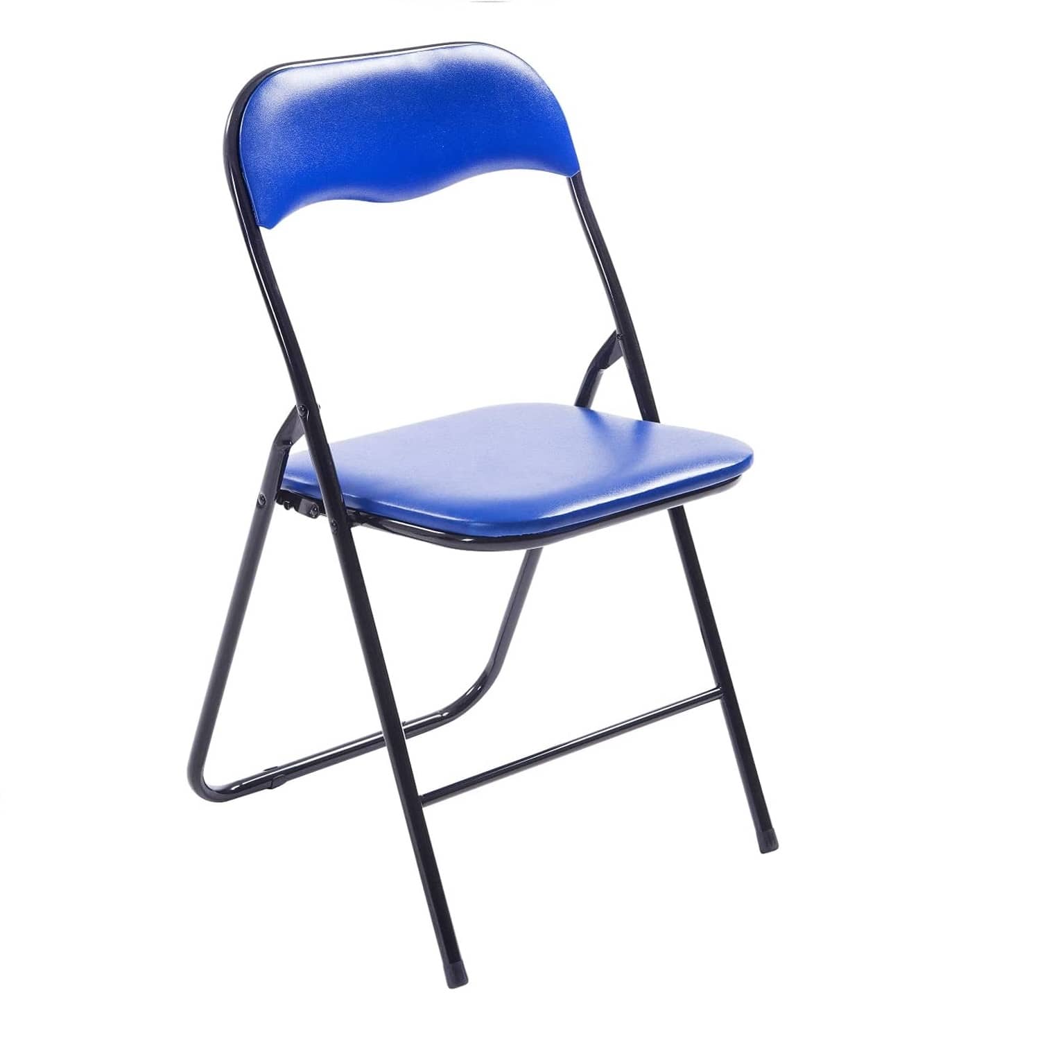 Silla plegable metalica  azul-negro