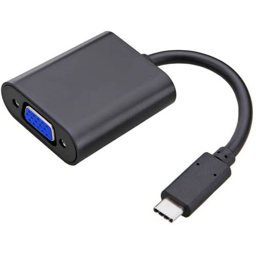 Adaptador USB C a VGA 15 pin 0.20 M Negro