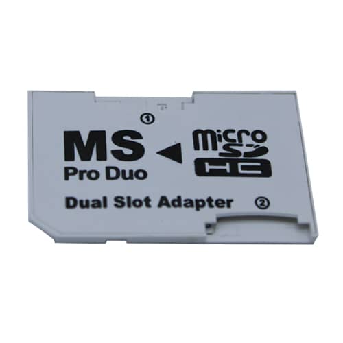 Adaptador micro SD a memory stick pro duo dual  Blanco